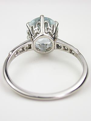 Antique Aquamarine Engagement Ring