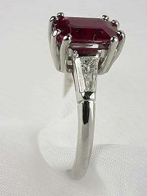 Classic Ruby Engagement Ring in Platinum