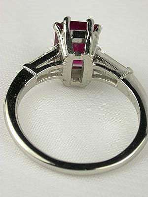 Classic Ruby Engagement Ring in Platinum