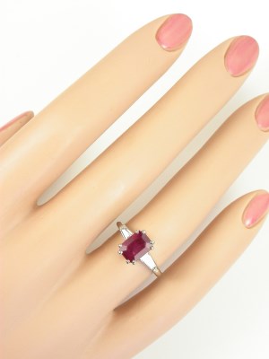 Classic Ruby Engagement Ring in Platinum