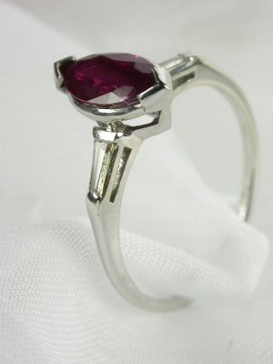 Marquise Ruby Engagement Ring