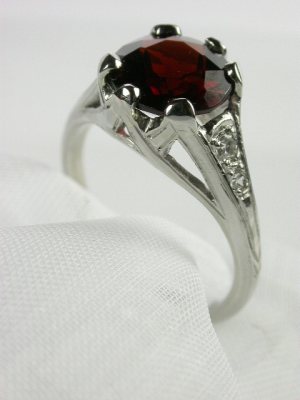 Antique Garnet Engagement Ring