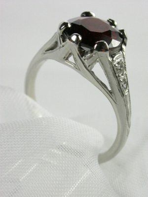 Antique Garnet Engagement Ring