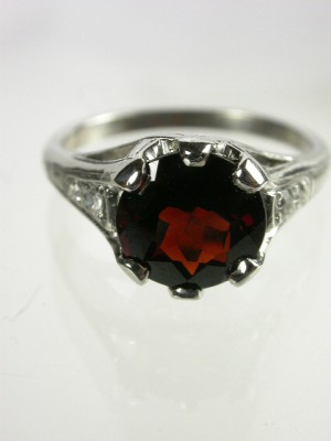 Antique Garnet Engagement Ring