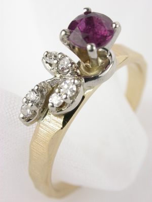 Estate Ruby Engagement Ring by A. Jaffe