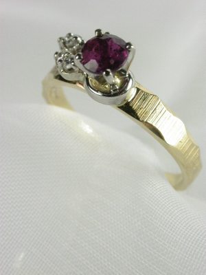 Estate Ruby Engagement Ring by A. Jaffe