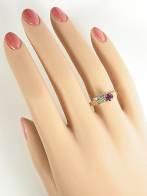 Estate Ruby Engagement Ring by A. Jaffe