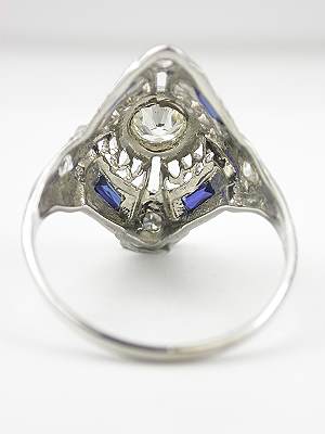 Art Deco Filigree Antique Cocktail Ring