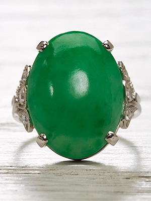 Art Deco Antique Jadeite Ring