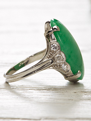 Art Deco Antique Jadeite Ring