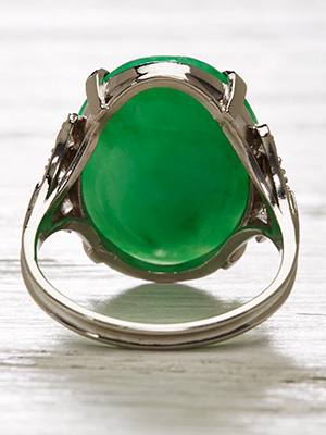 Art Deco Antique Jadeite Ring