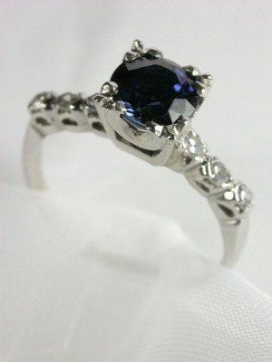 Vintage Sapphire Antique Engagement Ring
