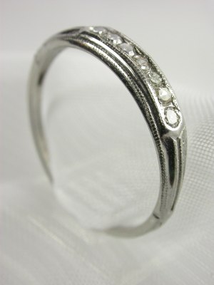 Platinum Antique Wedding Ring by Bristol