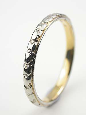 Antique Wedding Ring with Orange Blossom Motif