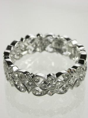 Beverley K Antique Style Diamond Wedding Ring