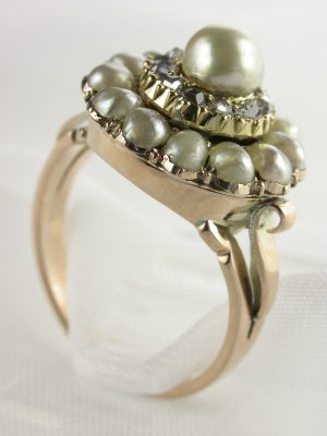 VIctorian Antique Pearl Engagement Ring