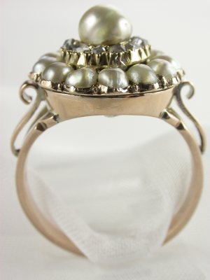VIctorian Antique Pearl Engagement Ring