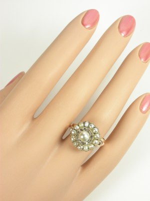 VIctorian Antique Pearl Engagement Ring
