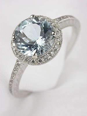 Aquamarine Engagement Ring