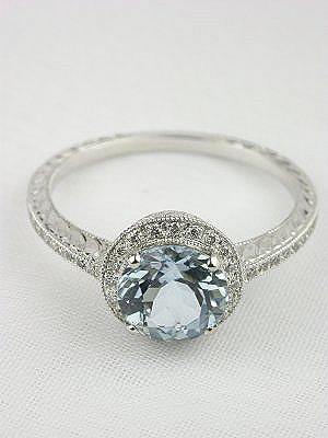  Aquamarine Engagement Ring