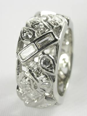 Baguette Diamond  Antique Eternity Band