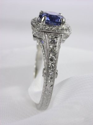 Sapphire and Diamond Engagement Ring