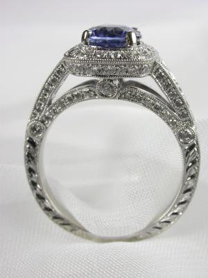 Sapphire and Diamond Engagement Ring