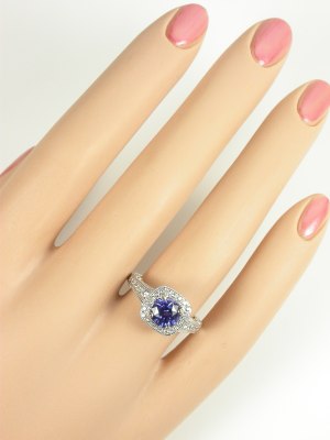 Sapphire and Diamond Engagement Ring