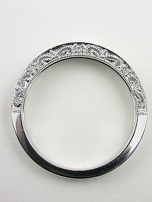 Paisley and Filigree Diamond Wedding Band