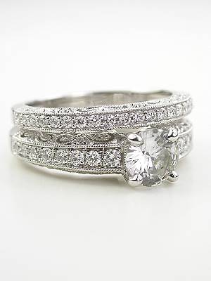 Paisley and Filigree Diamond Wedding Band