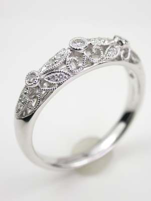 Floral and Filigree Wedding Ring