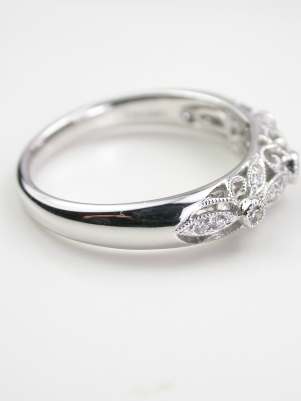 Floral and Filigree Wedding Ring