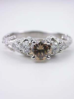 Champagne Diamond Engagement Ring