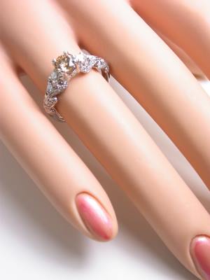 Champagne Diamond Engagement Ring