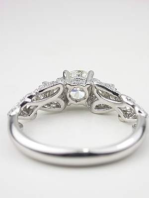 Swirling Diamond Engagement Ring