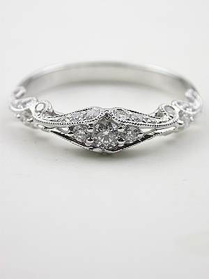 Swirling Diamond Wedding Ring