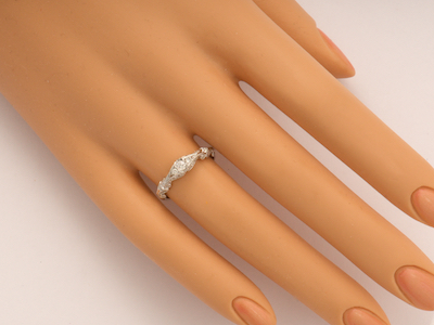 Swirling Diamond Wedding Ring