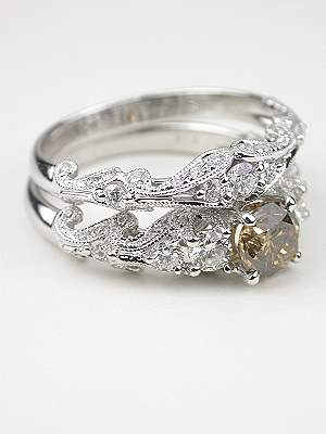 Swirling Diamond Wedding Ring