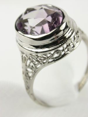 Edwardian Amethyst Antique Engagement Ring