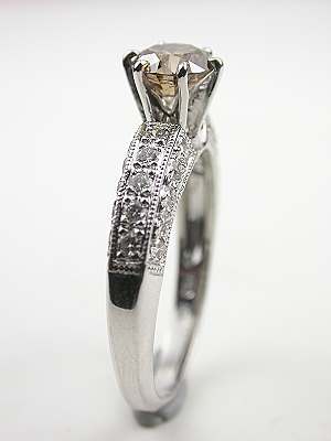 Antique Style Engagement and Wedding Rings Set