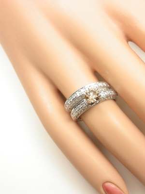 Antique Style Engagement and Wedding Rings Set