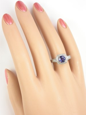 Sapphire Antique Style Engagement Ring