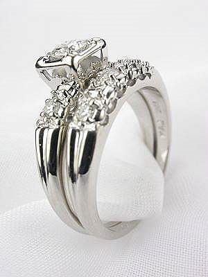 1950s Diamond Wedding Ring Set