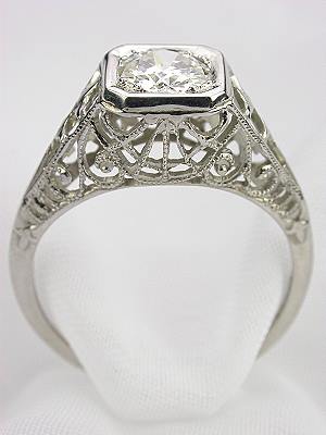 1930's Filigree Diamond Engagement Ring