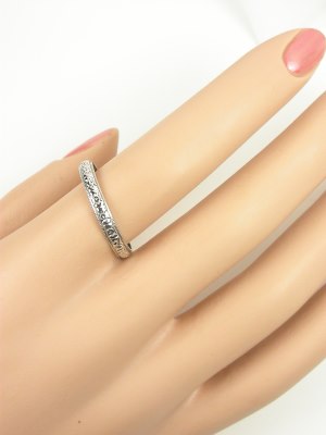 Wedding Band with Orange Blossom Design