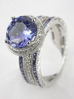 Fabulous Sapphire Engagement and Wedding Rings