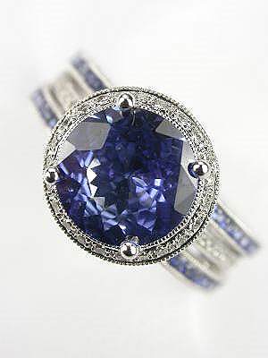 Fabulous Sapphire Engagement and Wedding Rings