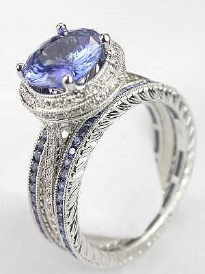 Fabulous Sapphire Engagement and Wedding Rings