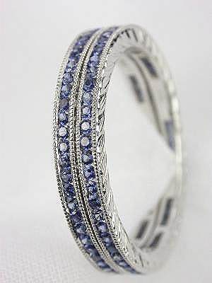 Fabulous Sapphire Engagement and Wedding Rings