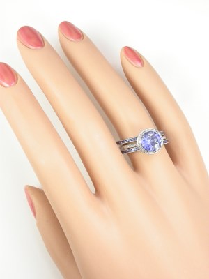 Fabulous Sapphire Engagement and Wedding Rings